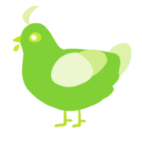 starry, a grass and apple chicken