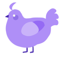 A lilac chicken