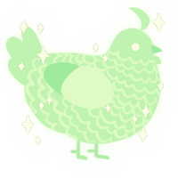 A spring chicken with a lace pattern