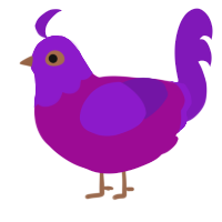 (unnamed), a plum and violet chicken with a head pattern
