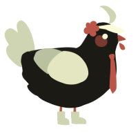 yin, a sable and silver chicken