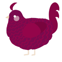 A wine and maroon chicken with a lace pattern