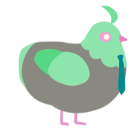A ash and spring chicken with a head pattern