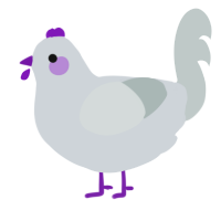 A mist and silver chicken