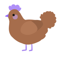 A brown chicken
