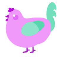 A lavender and mint chicken