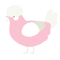 A rose and white chicken
