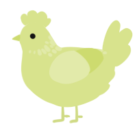 A lemon chicken with a neck-speckle pattern