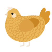 A honey and orange chicken with a lace pattern