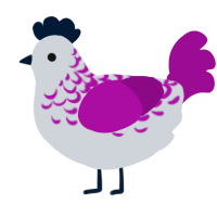 nameless, a mist and plum chicken with a half-lace pattern