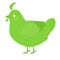 A grass chicken with a lace pattern