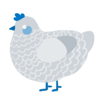 A mist chicken with a lace pattern