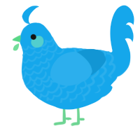 A sky chicken with a lace pattern