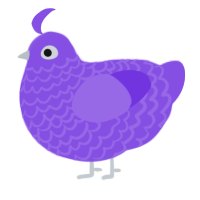 violetta, a blurple chicken with a lace pattern