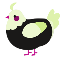 A sable and apple chicken with a head pattern