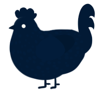 A tumblr chicken with a speckle pattern