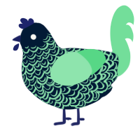 A tumblr and spring chicken with a double-lace pattern