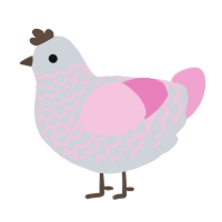 A mist and pink chicken with a lace pattern