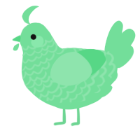 A spring chicken with a lace pattern