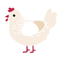 (unnamed), a cream chicken with a half-lace pattern