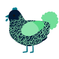 A tumblr and spring chicken with a double-lace pattern
