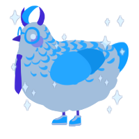 A silver and sky chicken with a half-lace pattern