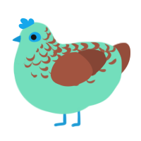 (unnamed), a mint and russet chicken with a half-lace pattern