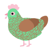 (unnamed), a spring and brown chicken with a double-lace pattern