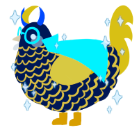 A tumblr and honey chicken with a lace pattern