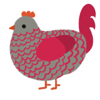 Secret Sauce, a ash and crimson chicken with a lace pattern