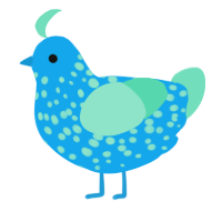 (unnamed), a sky and mint chicken with a speckle pattern