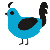 Deep sea, a cerulean and sable chicken