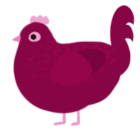 (unnamed), a maroon chicken with a half-lace pattern
