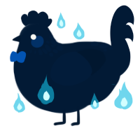A tumblr chicken with a neck-speckle pattern