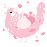 Miss Princess, a rose chicken with a half-lace pattern