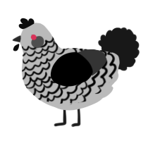 A overcast and cream chicken with a lace pattern