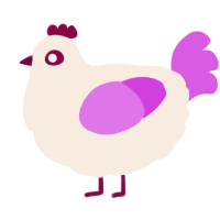 B2PX, a cream and orchid chicken
