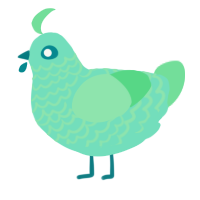 A mint and spring chicken with a lace pattern