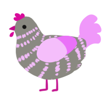 (unnamed), a ash and lavender chicken with a bar pattern