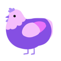 (unnamed), a blurple and lavender chicken with a head pattern