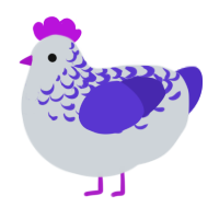 (unnamed), a mist and indigo chicken with a half-lace pattern