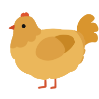 (unnamed), a honey and orange chicken with a head pattern