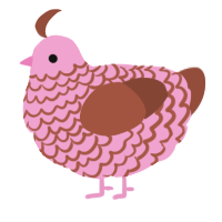 (unnamed), a pink and russet chicken with a lace pattern