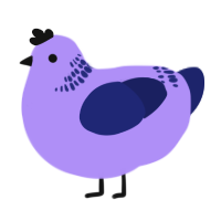 (unnamed), a lilac and navy chicken with a neck-band pattern