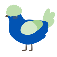 (unnamed), a ultramarine and gluppy chicken