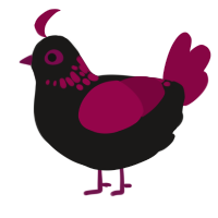 (unnamed), a sable and maroon chicken with a neck-speckle pattern