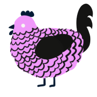 (unnamed), a lavender and black chicken with a lace pattern