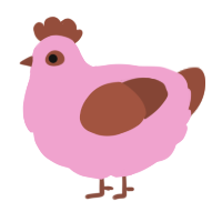 (unnamed), a pink and russet chicken