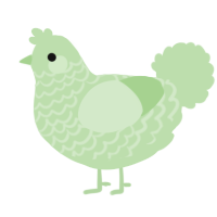 Glow stik, a gluppy chicken with a lace pattern