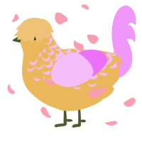 giorno, a honey and lavender chicken with a half-lace pattern